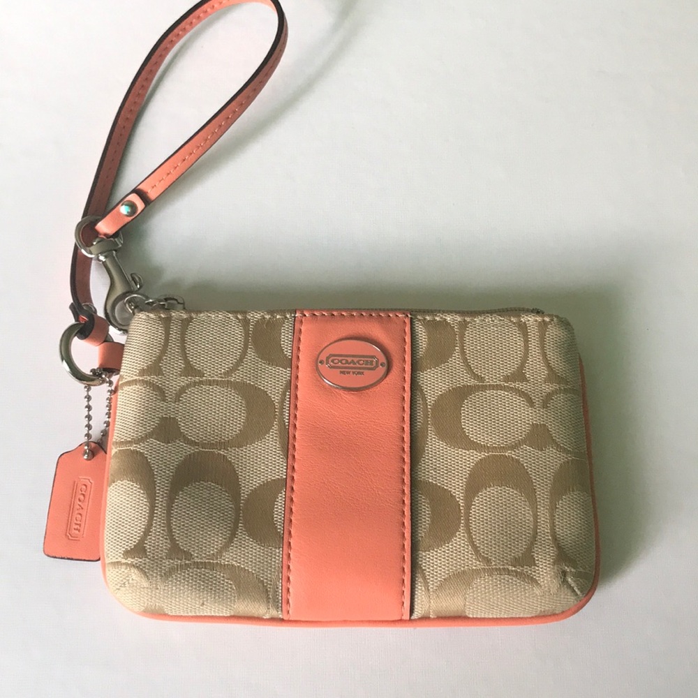 Peachy Coach Wristlet
